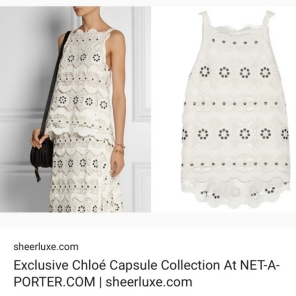 ✨ NWOT CHLOE navy guipure dress - Picture 8 of 13